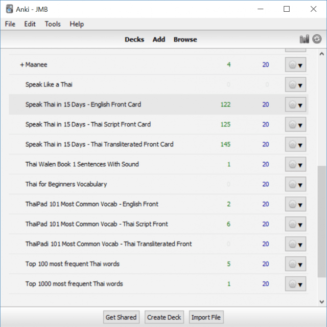 anki main screen 640x639 - How to Create an Anki Deck from a Google Sheets Spreadsheet