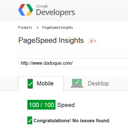 dadoque mobile 100 - How to Score 100 on Google PageSpeed Insights: A Complete Guide to Optimizing WordPress Performance and Speed
