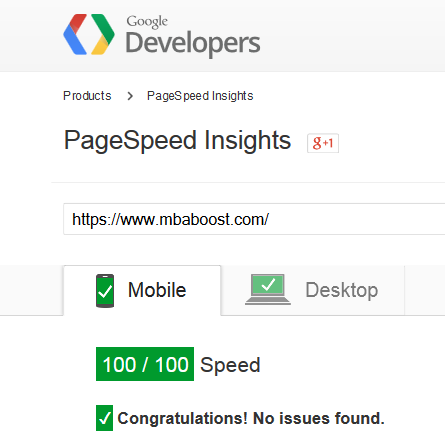 mbaboost mobile 100 - How to Score 100 on Google PageSpeed Insights: A Complete Guide to Optimizing WordPress Performance and Speed