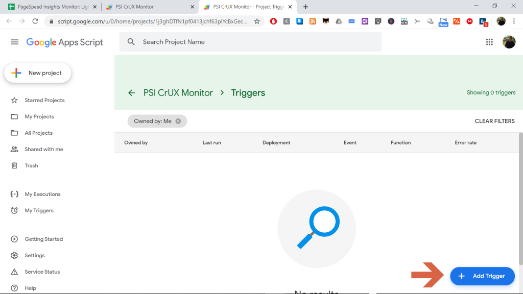 psi add trigger 1024x576 - Automatically Track PageSpeed Insights Over Time